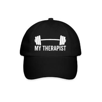 Barbell My Therapist - Baseball Cap - black/black - Front