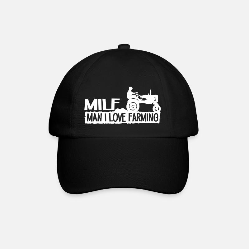 Man I Love Farming - Baseballkappe - Schwarz/Schwarz