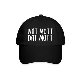 Plattdeutsch Wat mutt dat mutt Spruch was muss - Baseballkappe - Schwarz/Schwarz - Vorne