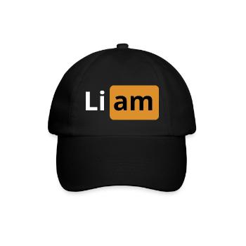 Gift for Liam | | porn logo gift beauf - Baseball Cap - black/black - Front