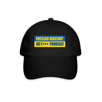russian warship go f yourself - Baseballkappe - Schwarz/Schwarz - Vorne