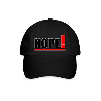 NOPE! - Baseballkappe - Schwarz/Schwarz - Vorne