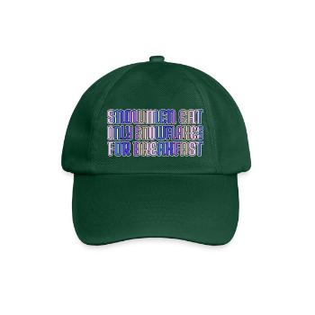 Dinosaur Christmas tree under the tree dork - Baseball Cap - bottle green - Front