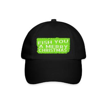 gift fish fishing boat love awesome funny - Baseball Cap - black/black - Front
