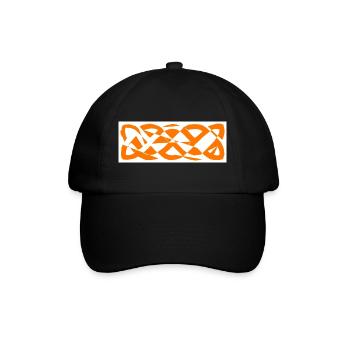 1200px Celtic knot basic linear badorange - Baseball Cap - black/black - Front