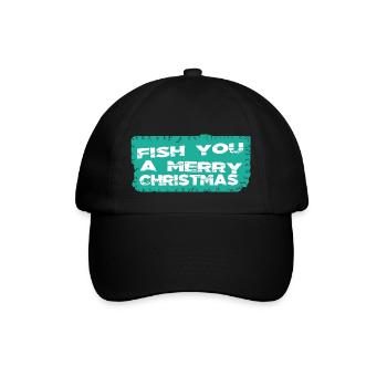 Drôle de gym Vacances de Noël Pêcheur Dork Angler - Casquette classique - noir/noir - Devant