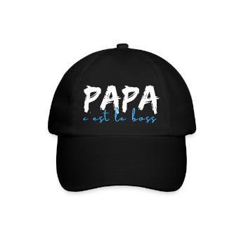 papa c'est le boss - Casquette classique - noir/noir - Devant