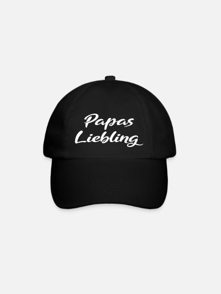 Papas Liebling Geschenk - Baseballkappe - Schwarz/Schwarz