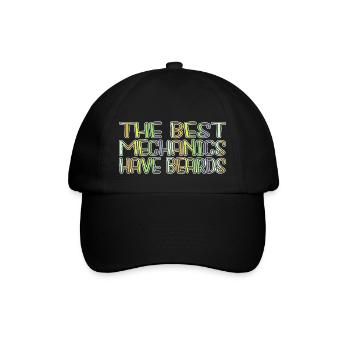 funny car mechanic baseballcoffeemug - Baseball Cap - black/black - Front