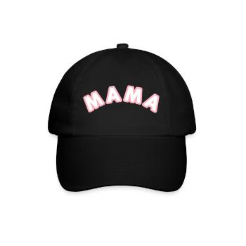 MAMA Cool Mom Print - Baseballkappe - Schwarz/Schwarz - Vorne