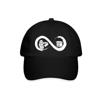 Imker bis in die Unendlichkeit - Baseballkappe - Schwarz/Schwarz - Vorne