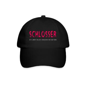Schlosser Handwerker Design - Baseballkappe - Schwarz/Schwarz - Vorne