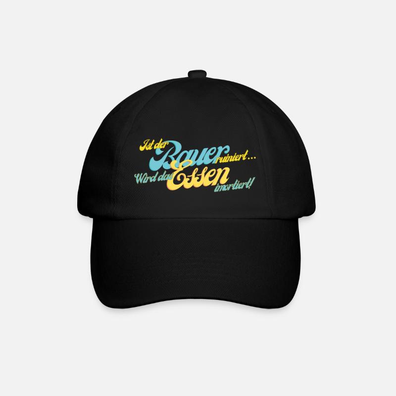 Ist der Bauer ruiniert... - Baseballkappe - Schwarz/Schwarz