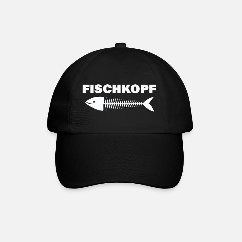 FISCHKOPF - Baseballkappe - Schwarz/Schwarz