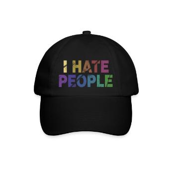 I HATE PEOPLE - Baseball Cap - black/black - Front