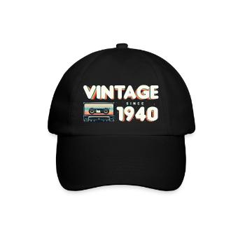 Vintage 1940 Retro Vintage Nostalgic Birthday - Baseball Cap - black/black - Front