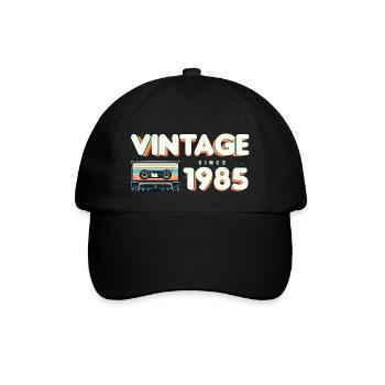 Rétro Vintage 1985 Nostalgique Anniversaire Hommes Femmes - Casquette classique - noir/noir - Devant
