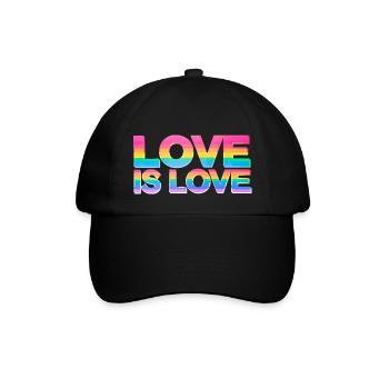 Love Is Love Mois de la Gay Pride LGBT CSD LGBTQ+ - Casquette classique - noir/noir - Devant