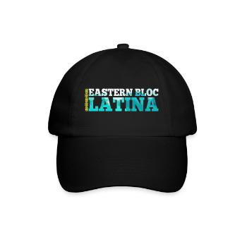 Ostblock Latina Kasachin Kasachstan Geschenk - Baseballkappe - Schwarz/Schwarz - Vorne