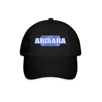 Geschenk für Arisara - Baseballkappe - Schwarz/Schwarz - Vorne