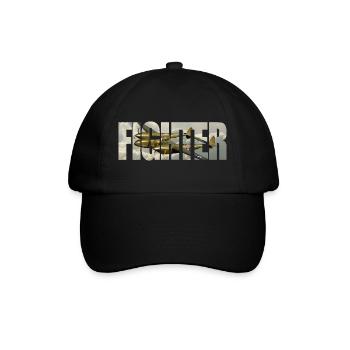 Fighter P-38 Lightning - Baseballkappe - Schwarz/Schwarz - Vorne