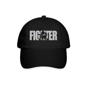 Fighter - Baseballkappe - Schwarz/Schwarz - Vorne
