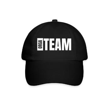 Orga - Team Member - Personal - Crew - Mitarbeiter - Baseballkappe - Schwarz/Schwarz - Vorne