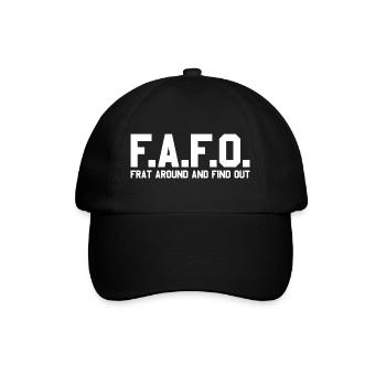Verbinde dich und finde es heraus - Baseballkappe - Schwarz/Schwarz - Vorne