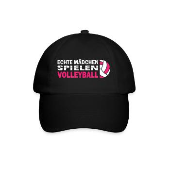Volleyball Trainerin Geschenke Volleyballspielerin - Baseballkappe - Schwarz/Schwarz - Vorne
