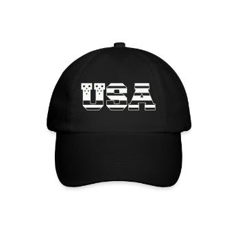 USA Bloc Police Rétro Patriotique - Casquette classique - noir/noir - Devant