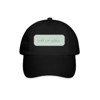 real is rare – minimalist typography - Baseball Cap - black/black - Front