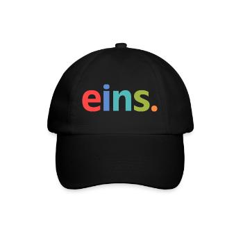 1er anniversaire un an - Casquette classique - noir/noir - Devant