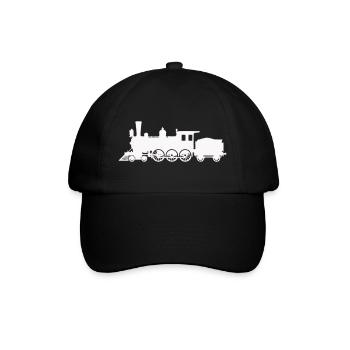 Silhouette de locomotive à vapeur - Casquette classique - noir/noir - Devant