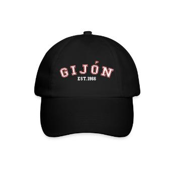 Gijón gegründet 1966 - Baseballkappe - Schwarz/Schwarz - Vorne