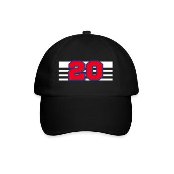 Nummer 20 Frankreich - Baseballkappe - Schwarz/Schwarz - Vorne