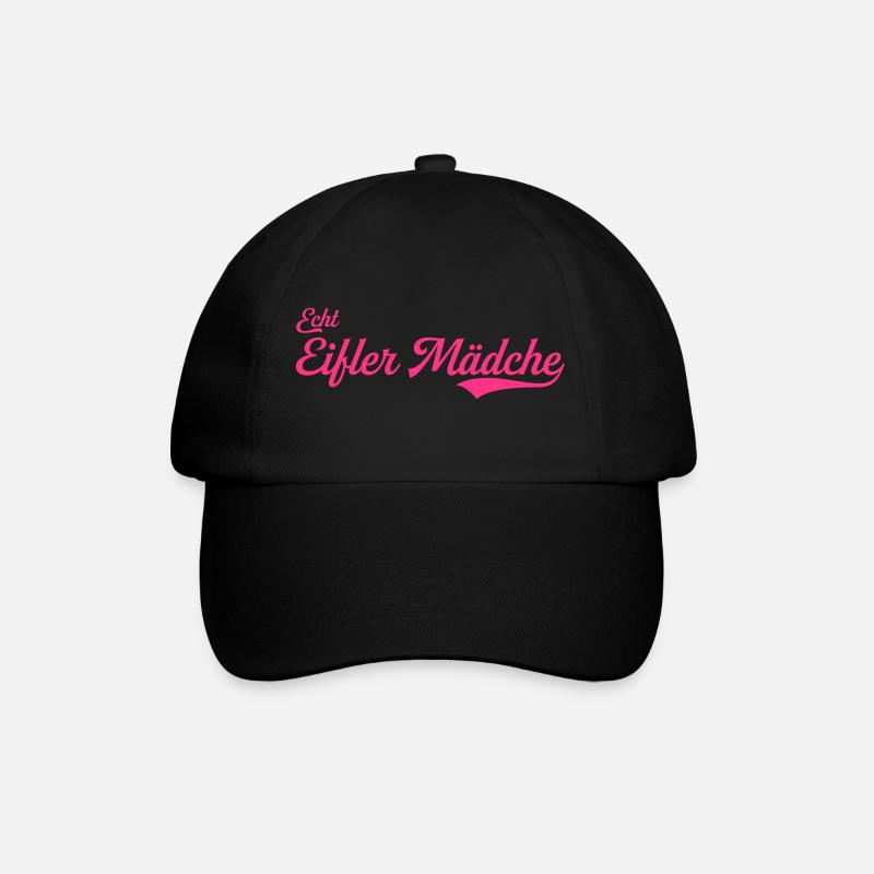 Echt Eifler Mädche - Baseballkappe - Schwarz/Schwarz