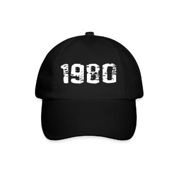 1980 - Baseballkappe - Schwarz/Schwarz - Vorne