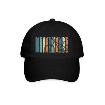 Mountain Bike Kids Kids Boys Girls Gift - Baseball Cap - black/black - Front