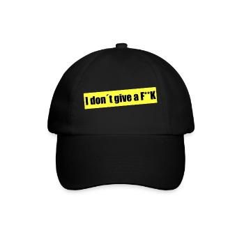 i dont give a fuck - Baseballkappe - Schwarz/Schwarz - Vorne
