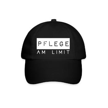 Pflege am Limit Spruch Pflegekräfte Beruf - Baseballkappe - Schwarz/Schwarz - Vorne