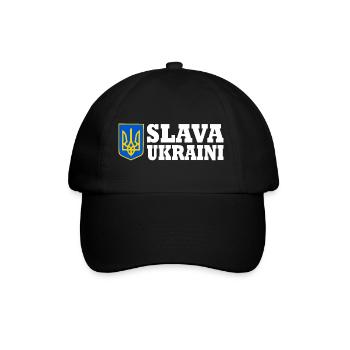 Slava ukraini - Baseball Cap - black/black - Front
