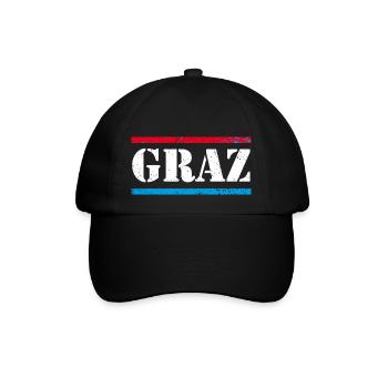 Graz - Baseballkappe - Schwarz/Schwarz - Vorne