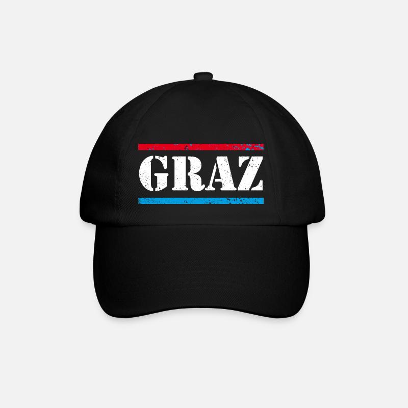 Graz - Baseballkappe - Schwarz/Schwarz