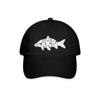 Carp - Karpfen Angeln - Baseballkappe - Schwarz/Schwarz - Vorne