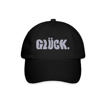 glück - Baseballkappe - Schwarz/Schwarz - Vorne