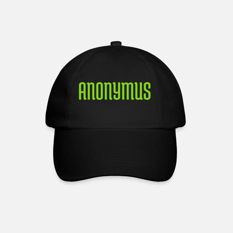 ANONYMUS - Baseballkappe - Schwarz/Schwarz