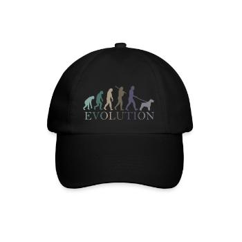 DIE EVOLUTION DES SCHNAUZERS - Baseballkappe - Schwarz/Schwarz - Vorne