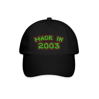 Made in 2003 - Baseball Cap - black/black - Front