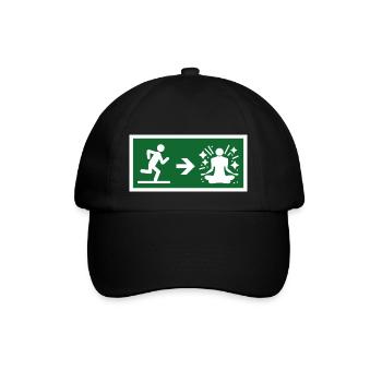exit to meditate - Baseball Cap - black/black - Front