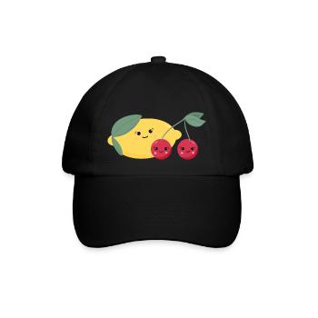 Lemon & Cherries - Baseball Cap - black/black - Front